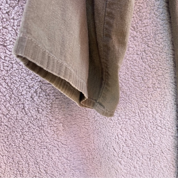 J. Jill Olive Twill Frayed Straight Leg Pants Sz 16P - Picture 6 of 13